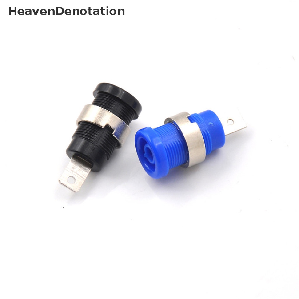 [HeavenDenotation] 5pcs 4mm Colokan Pisang Female Jack Socket Plug Wire Connector 5warna HDV