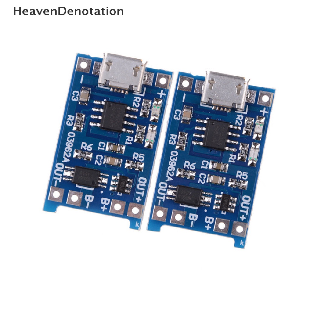 [HeavenDenotation] 2pcs/set 5V Micro USB 1A 18650lempengisian Lithium Papan Charger Modul HDV