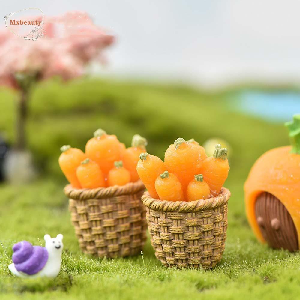 MXBEAUTY Crafts Miniatures Animal Cake Decoration Figurine Carrot Cute Bonsai DIY Small Statue Bunny Ornaments