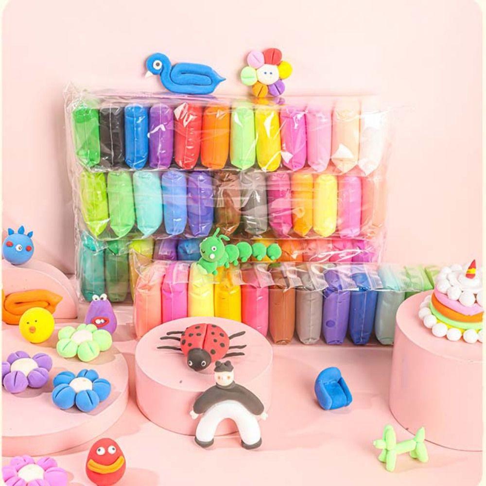 Mxbeauty Ultra-Ringan Mainan Tanah Liat Mainan Edukasi Diy Mainan Tanah Liat Lembut Diy Slime Perlengkapan Udara Kering Plastisin Cahaya Clay Mainan Pemodelan Clay Diy Karet Lumpur Lembut Plastisin Mainan