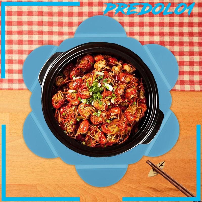 [Predolo1] Alas Silikon Non Slip Hot Pot Holder Microwave Mat Untuk Loyang Oven