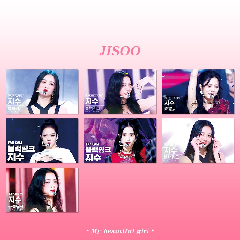 7pcs/set 2023 Blackpink Photocard Kedip Idol Solo HD Album Foto ROSE JISOO LISA JENNIE Full Bintang Koleksi Kartu Lomo Blackpink