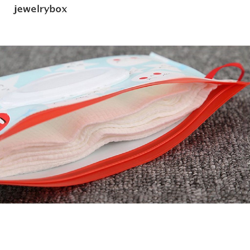 [jewelrybox] Peva Baby Wet Wipe Pouch Wipes Holder Case Flip Cover Reusable Kantong Lap Basah Butik