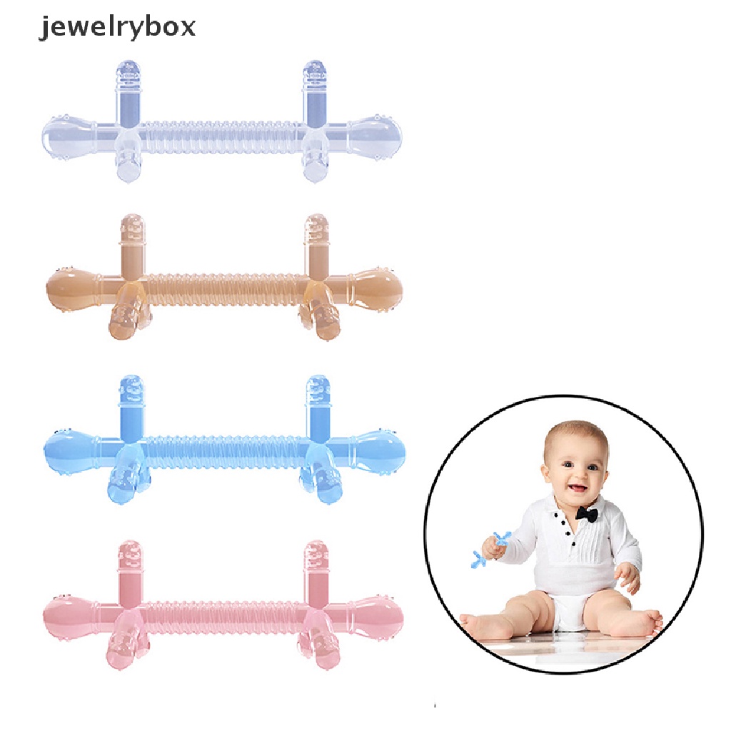 [jewelrybox] 1pc Tabung Gigi Bayi Anti-Eag Tangan Molar Tongkat Bayi Teether Mainan Hadiah Butik