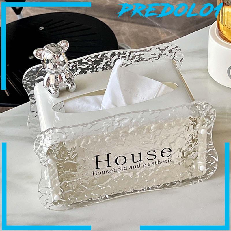 [Predolo1] Kotak Tissue Holder Decorative Luxury Napkin Holder Untuk Restoran Kamar Tidur Mobil