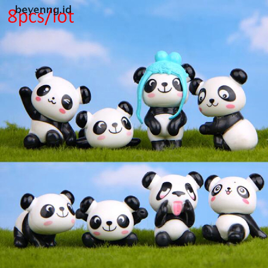 Beyen 8pcs/lot Panda Lucu Dekorasi Pernikahan DIY Pesta Rumah Kamar Meja Taman Decor ID