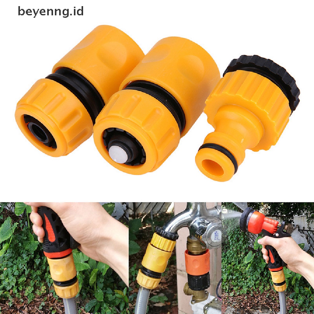 Beyen 3Pcs Fast Coupling Adapter Drip Tape Untuk Konektor Selang Irigasi Dengan Konektor Telanjang 1per2 &quot;ID
