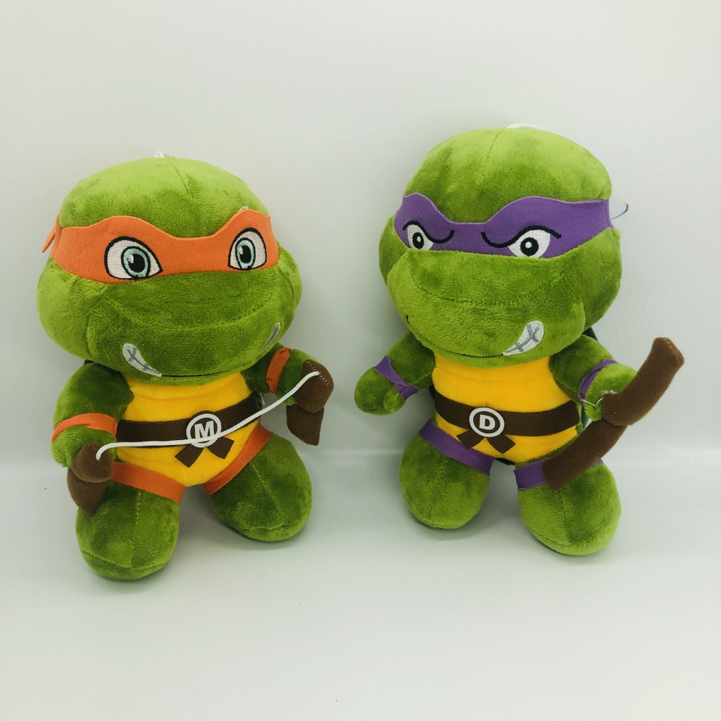 Kawaii Plush Toy Ninja Turtles Leonardo Donatello Boneka Anime Karakter Anime Raffaele Mikey Boneka Mainan Anak