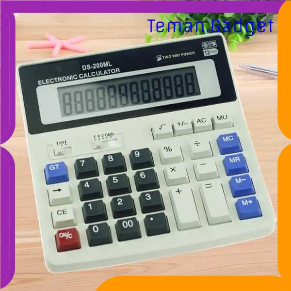 

TG - ATK TOSAI Kalkulator 12 Digit Dual Power Solar Baterry Office Tools - DS-200ML