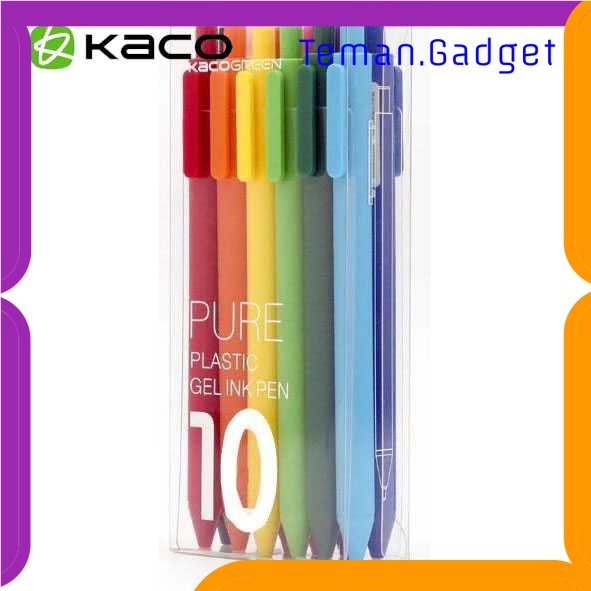 TG - ATK KACO PURE Candy Gel Pen Pena Pulpen Bolpoin 0.5mm 10PCS - K1015 (Colorful Ink)