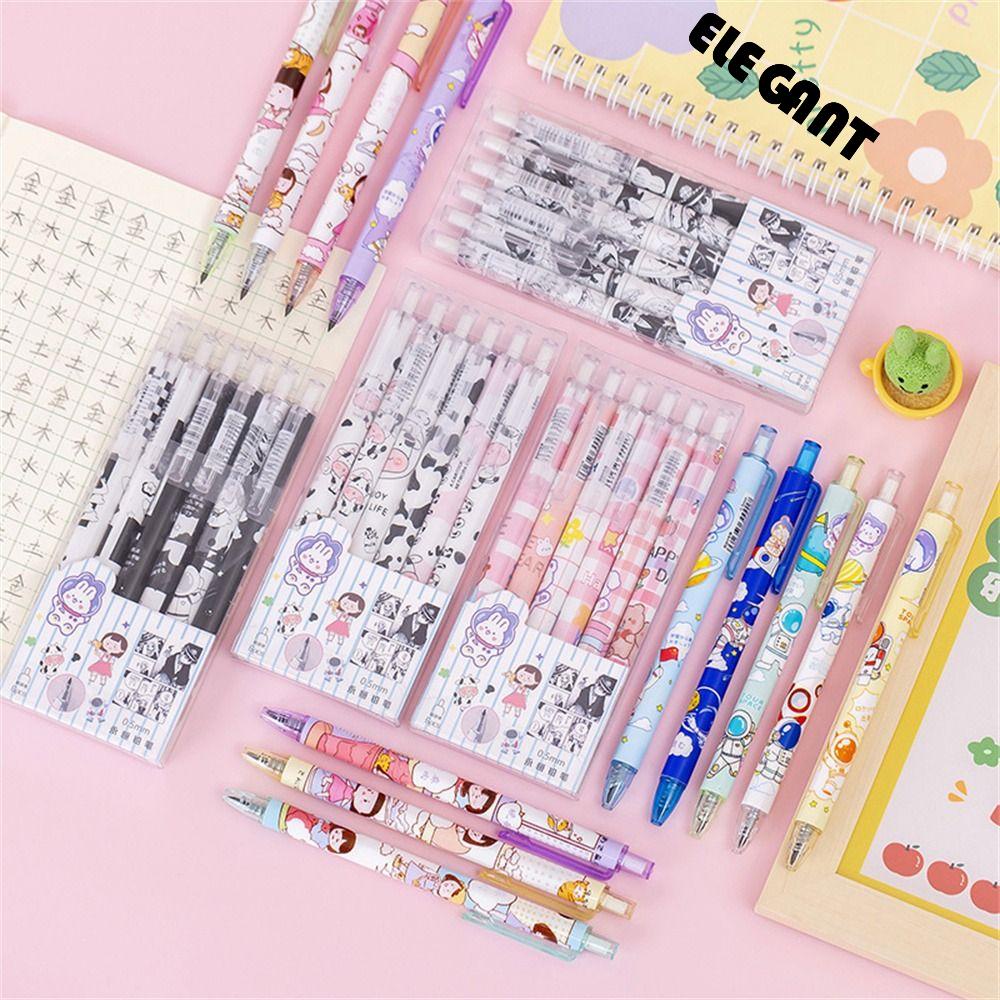 [Elegan] Eternal Pencil Kawaii Black Technology Press Pen Menulis Sketsa Kartun Pensil Tanpa Batas