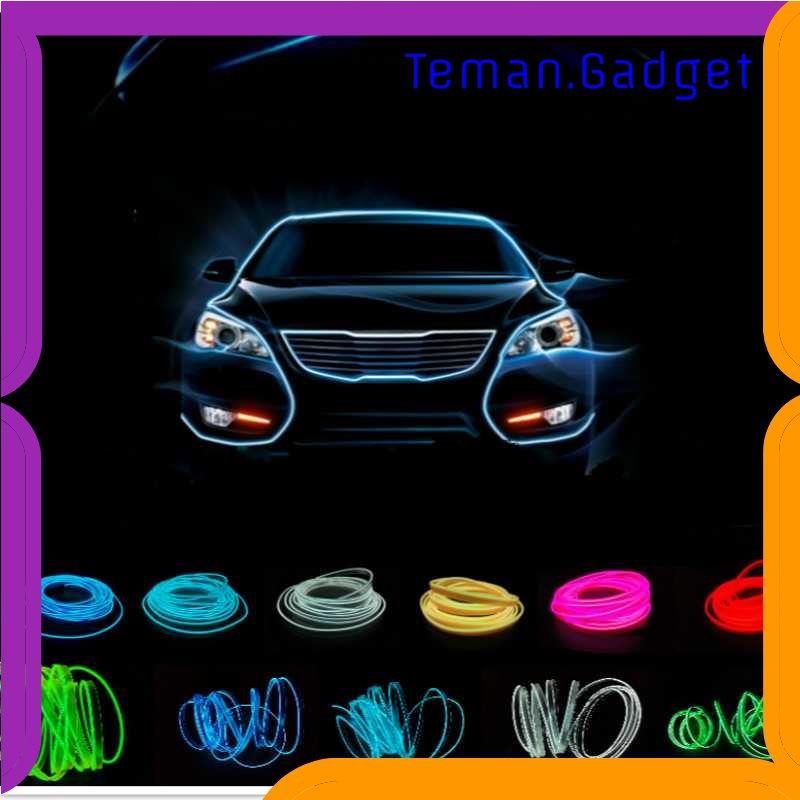 TD - OTO SEAMETAL Lampu Hias Neon Flex Car Interior 3M Cigarette Plug 12V - TB307