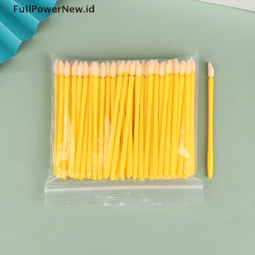 Power 100pcs Kuas Bibir Sekali Pakai Tongkat Kilap Aplikator Makeup Alat Kosmetik ID