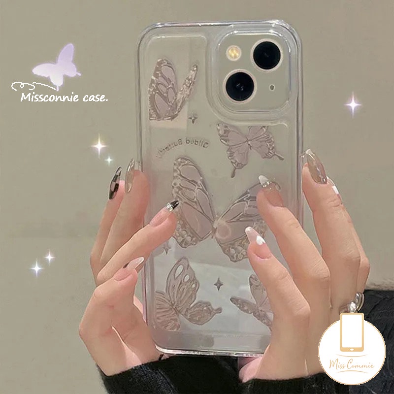 Ins Fantasy Butterfly Case Infinix Hot 10 20s 10t 20 9 8 10s 12i 11s 10s NFC Smart 4 5 6 Plus Hot 9 11 10 12 Play Note 12 G96 12 10 Pro 12 2023 Transparan Lembut Tpu Belakang Sarung