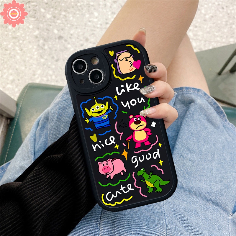 Casing Toy Story Alien Lucu Vivo Y36 Y16 Y20 Y22 Y02 Y21 Y15s Y11 Y12 Y35 Y15 V25E Y91 Y30 Y17 Y33s Y21s Y91C V25 Y15A Y20s V23 Y31 Y51 Y21A Y20i Y22s Y12i Strawberry Bear Case