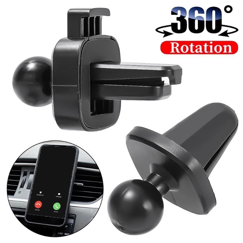 Portable Hitam Ventilasi Mobil Clip-on Phone Holder/Stopkontak Udara Otomotif Universal Tetap Bracket Gantung Aksesoris Penyimpanan Internal Kendaraan