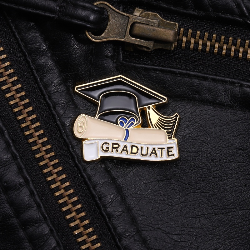 Hadiah Bros Topi Wisuda Alloy Backpack Badge Wisuda Musim Untuk Aksesoris Pakaian Siswa