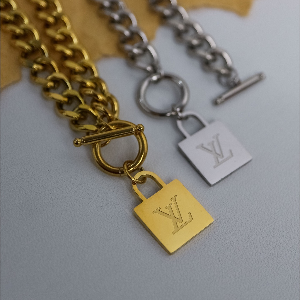 GROSIR Gelang tangan cantol sisik L titanium stainless steel 316L import berkualitas anti karat bisa bayar di tempat COD