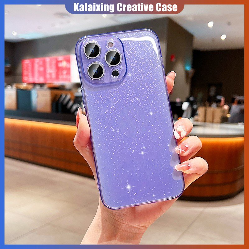 Soft Case Mengkilap Untuk iPhone 12Mini Xs Max XR 67 8 Plus Dengan Perlindungan Lensa Warna Neon Penutup Belakang