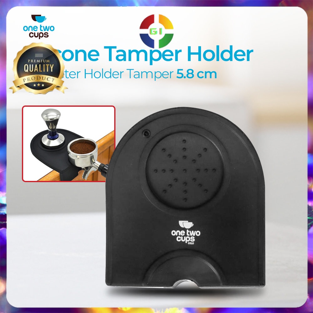 Silicone Holder Mat Tamper Kopi Espresso Barista Black