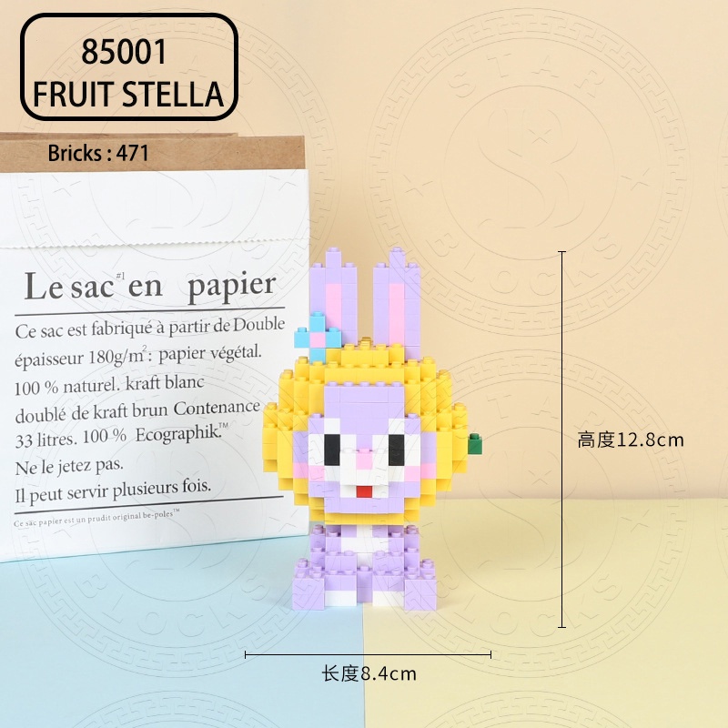 Nano Block XFL - FRUIT-DUFFY & FRIENDS Series - 3D Drawings | Bricks education Nano Block | Starbloc