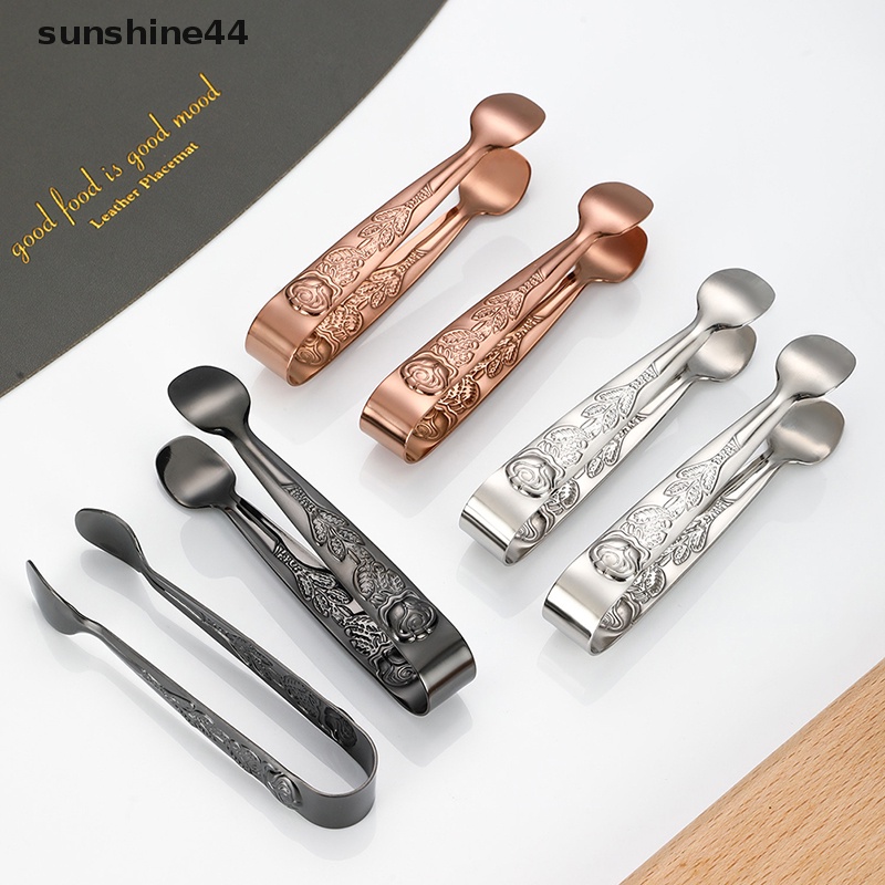 Sunshine 304motif Mawar Stainless Steel Mini BBQ Food Clip Penjepit Aksesoris Dapur ID