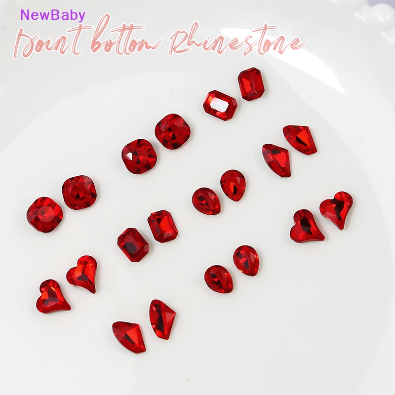 Newbaby 20PCS 3D Nail Art Rhinestones Kristal Batu Warna-Warni Tips Dekorasi DIY ID