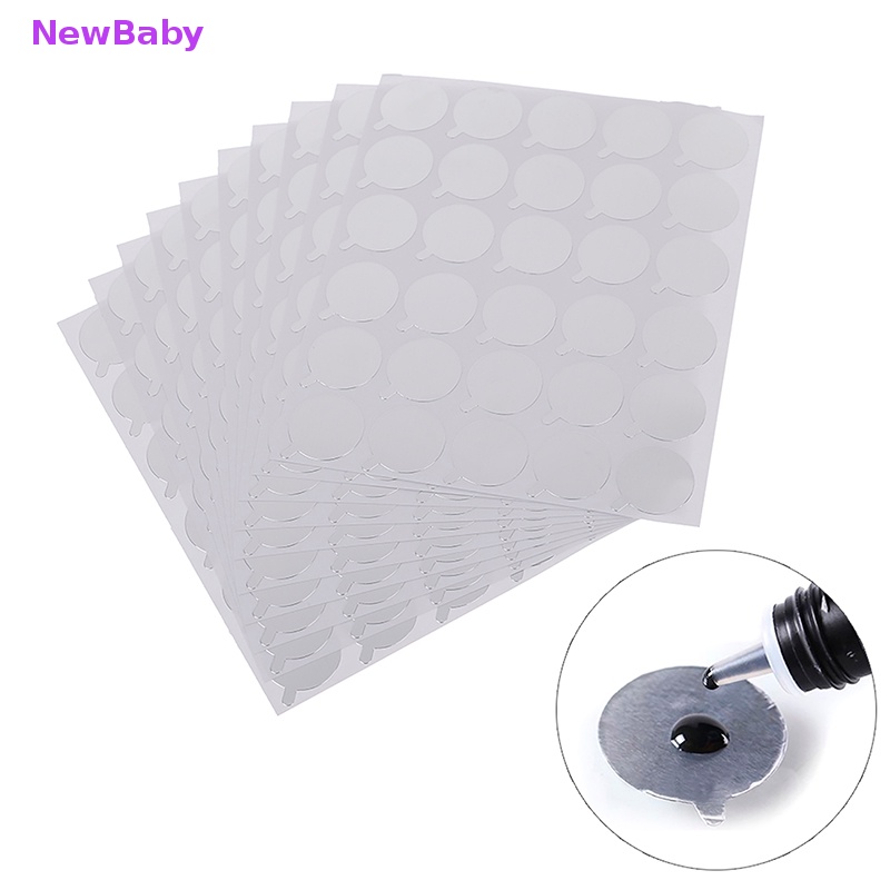 Newbaby 300pcs Disposable Grafting Eyelash Extension Lem Holder Palet Paking Stiker ID