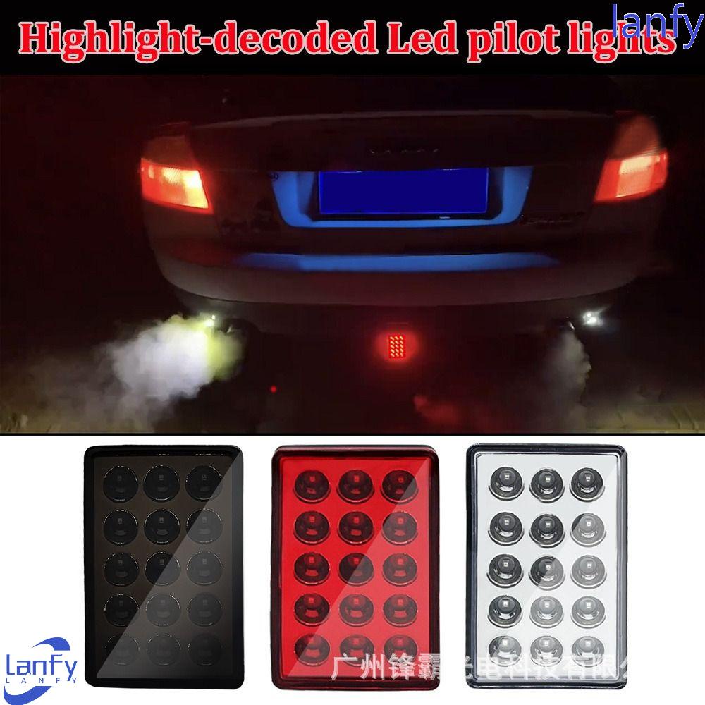 Lanfy Lampu Pilot Rem Mobil Universal 1PC Stop Signal Lamp Warning Reverse Untuk Mobil Motor Bumper Lip Pilot Lamp Stop Safety Lamps