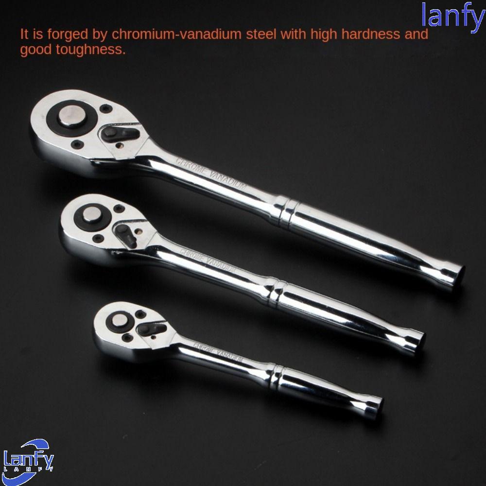 Lanfy 24gigi Ratchet 1per4 &quot;3 /8 &quot;1/2&quot; Ratchet Handle Alat Perbaikan Mobil Ratchet Wrench