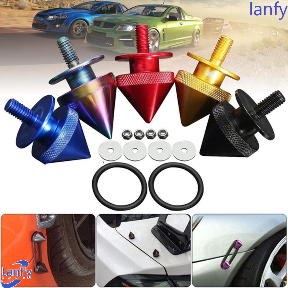 Lanfy Pengencang Aluminium Universal Bumper Depan Mobil Mur Bulat Baut Pengait Tutup Lancip Quick Release Fastener Kit