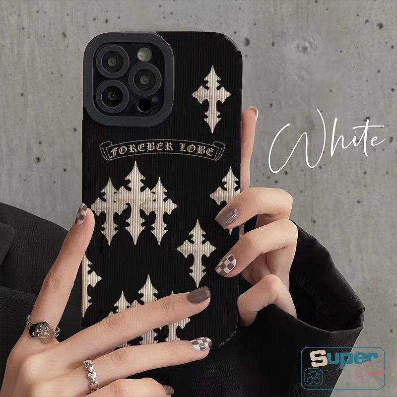 IPHONE Casing Ponsel Huruf Merek Trendi Sederhana Kompatibel Untuk Iphone11 Pro MAX X 7Plus XR 13 12 14 Pro MAX XS MAX 8Plus Shockproof Lembut Tpu Silicon Mewah Tekstur Kulit Cover