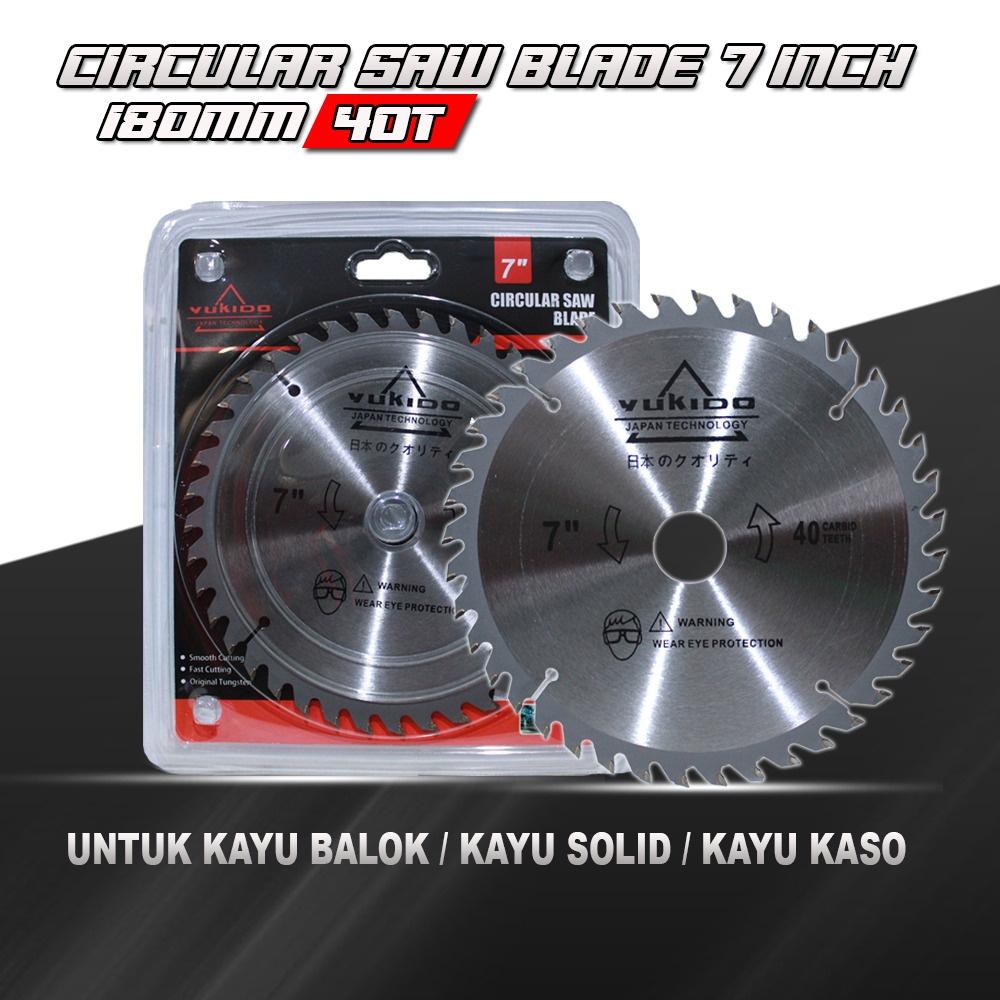 KUAT TERLARIS Mata Potong Kayu 7 Inchi 40T Circular Saw Blade 7 X 40T For wood Blackfoot HSS Saw Blade 7 Inch x 40 T  - Mata potong Circular Saw