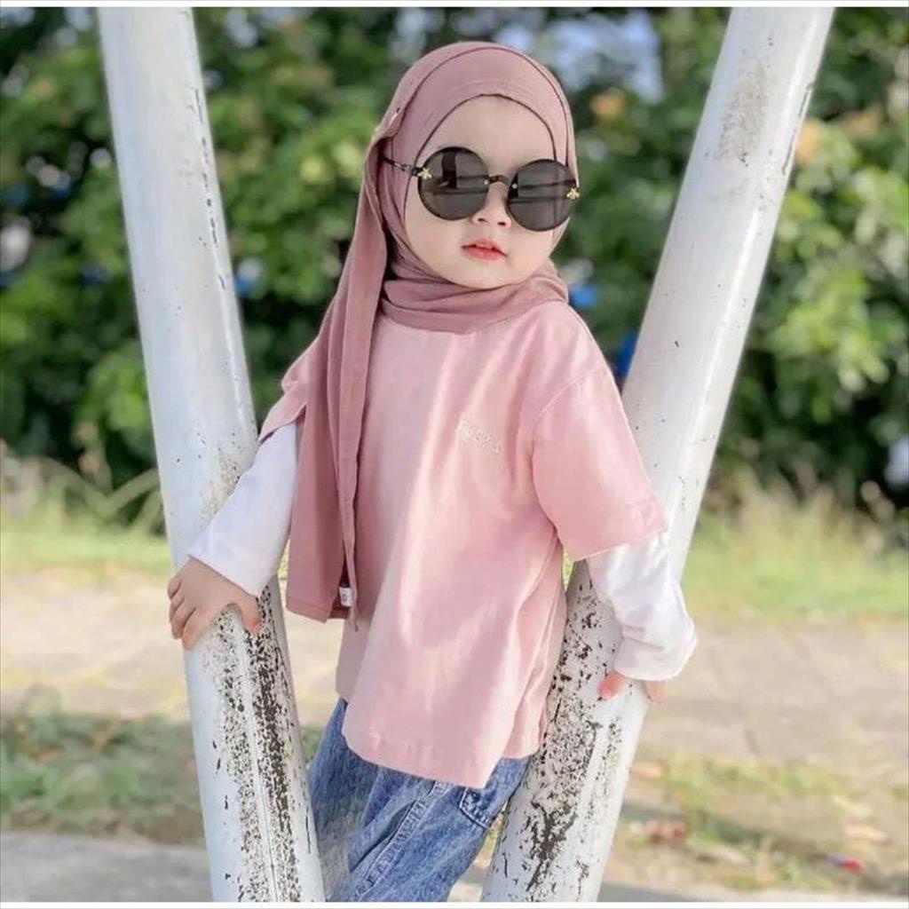 Pashmina Anak Instan Kancing Jersey Premium - By Midac