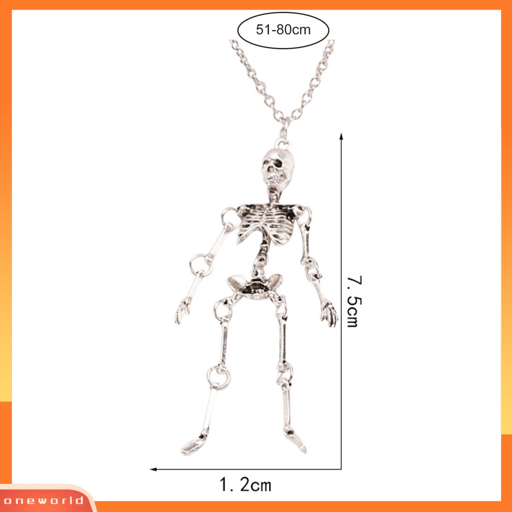 [EONE] Kalung Wanita Bentuk Tengkorak Hajatan Halloween Vintage Adjustable Necklace Untuk Pertunjukan