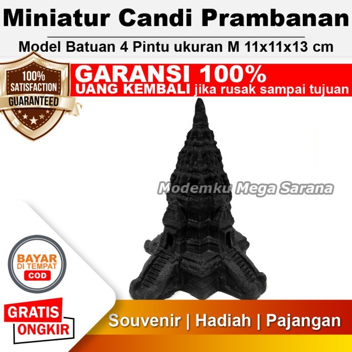 Aquascape Hiasan Aquarium Miniatur Candi Prambanan Empat Pintu M