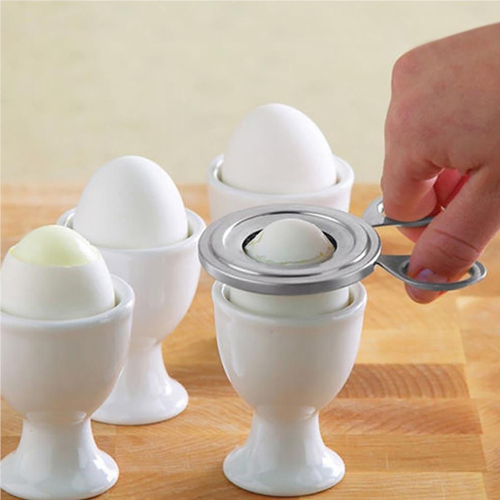 Alat Pengiris Telur Stainless Steel Rebus Masak Topper Snipper Eggshell Shell Opener Alat Dapur