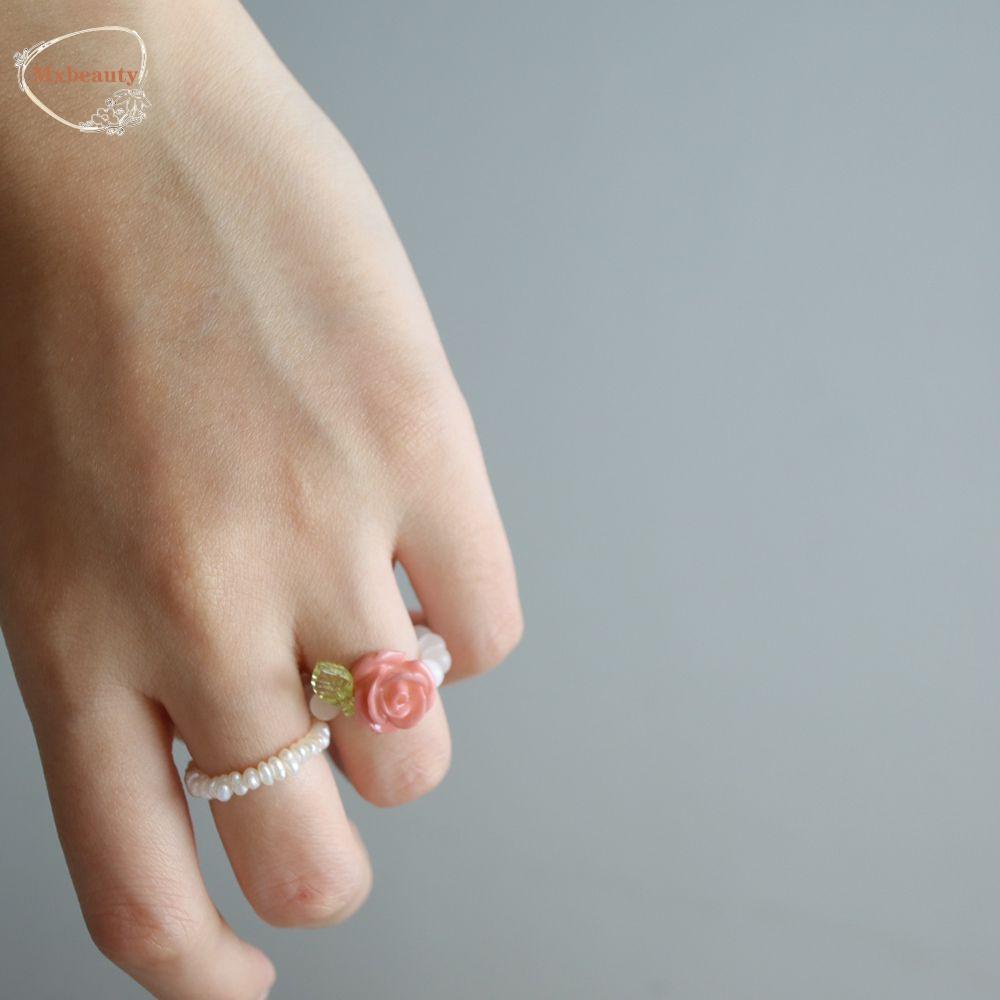 Mxbeauty Cincin Kupu-Kupu Perempuan Retro Vintage Elegan Manik Manis Peri Perhiasan Fashion