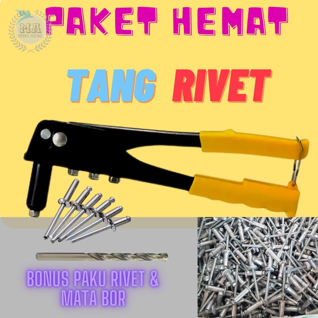 TANG RIVET HAND RIVERTER TANG RIPET - RIVET -TEMBAKAN PAKU ALUMINIUM