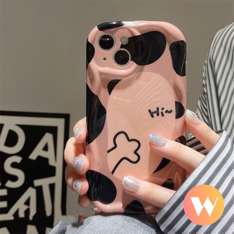 Soft Case Kartun Untuk Realme C21Y C11 C25 C17 C25s C55 C25Y C12 C3 C21 C20A 7i 5s 6i 5 5i C31 C20 C33 C30 C15 C35 Kucing Lucu Leopard Kotak-Kotak 3D Tepi Bergelombang Melengkung Casing Glossy