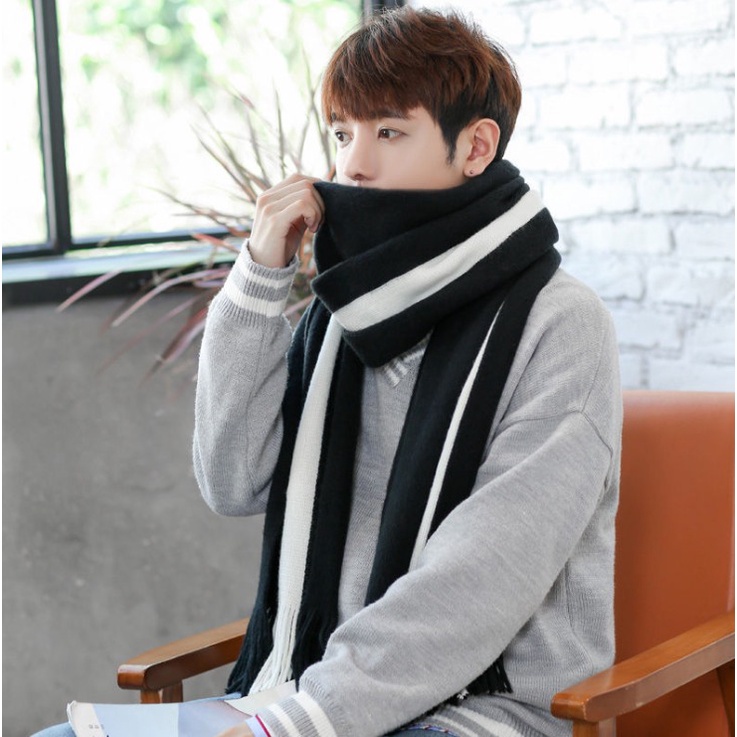 IMPORT UNISEX CASHMERE WINTER LONG SCARF SHAWL MAN WOMAN SYAL PANJANG SELENDANG MUSIM DINGIN CEWE COWO KOREAN STYLE