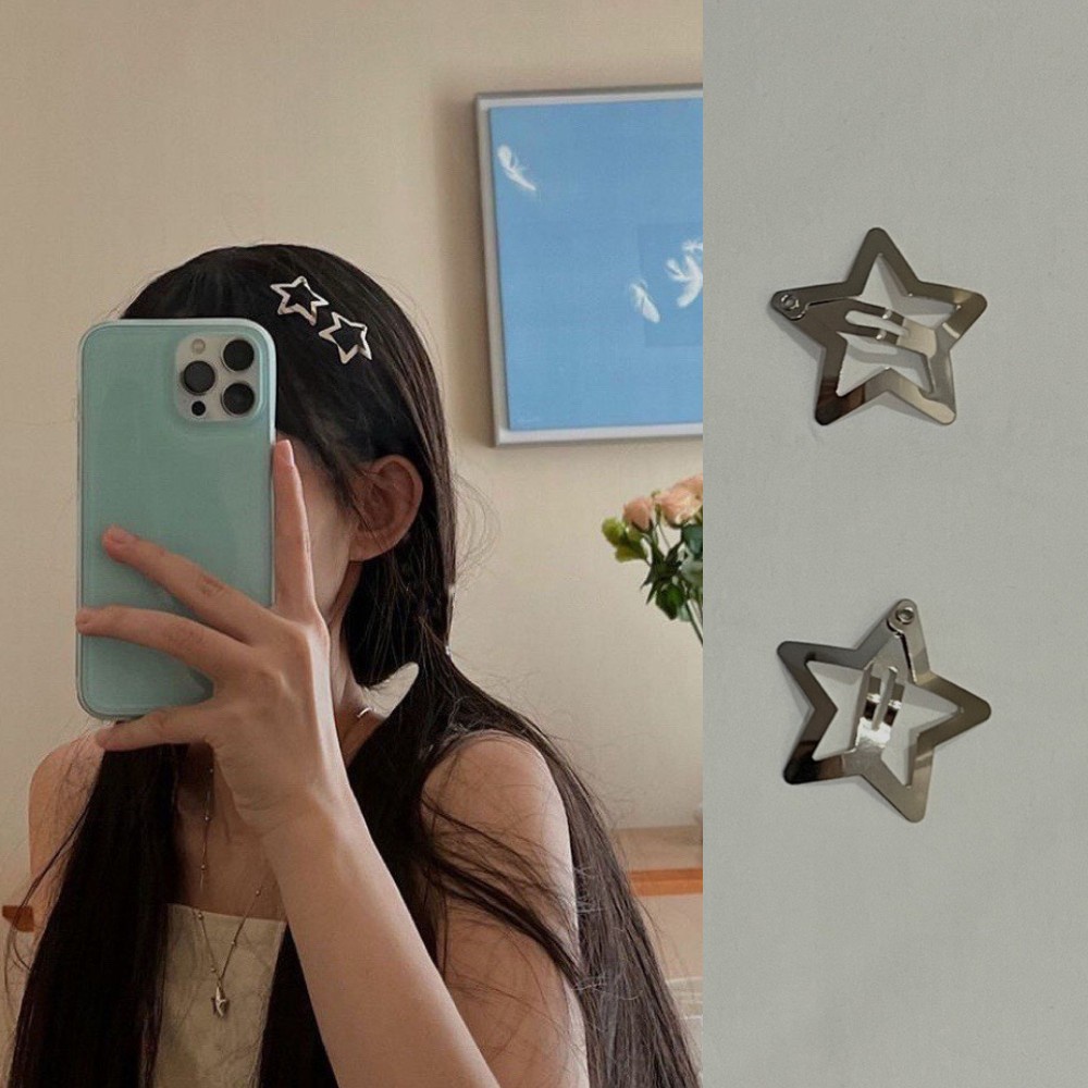 10pcs Klip Rambut Bintang Gadis Pedas Pentagram Star Jepit Rambut Poni Samping Klip BB Aksesoris Rambut