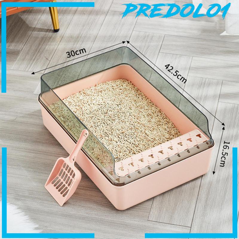 [Predolo1] Cat Litter Box Open Air with Rim Untuk Kucing Indoor Low Profile Cat Litter Tray