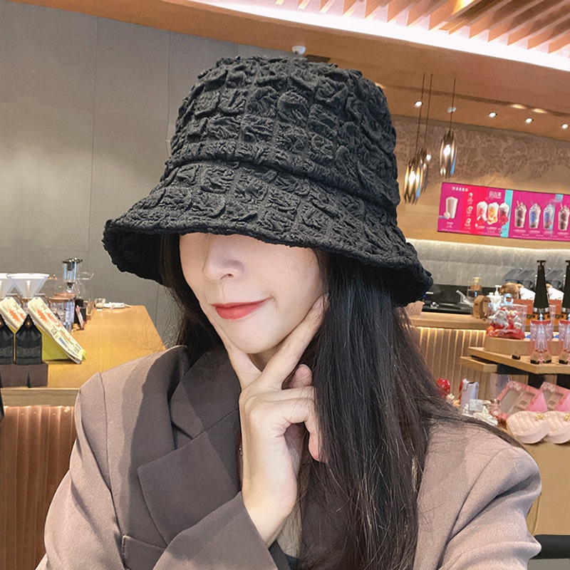 Topi Nelayan Fashion Untuk Wanita Kasual Serbaguna Topi Korea Musim Panas vintage Tipis Dan Bernapas Pelindung Matahari Topi