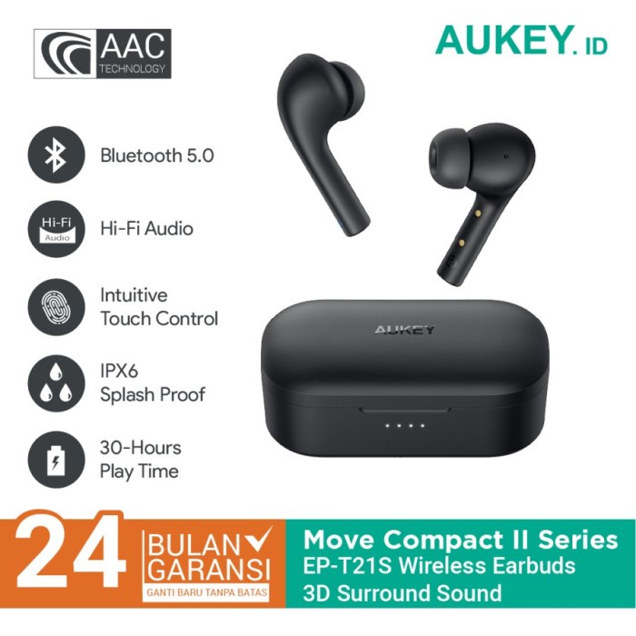 Aukey EP-T21S / EPT21S TWS True Wireless Earbuds 3D Surround Bluetooth