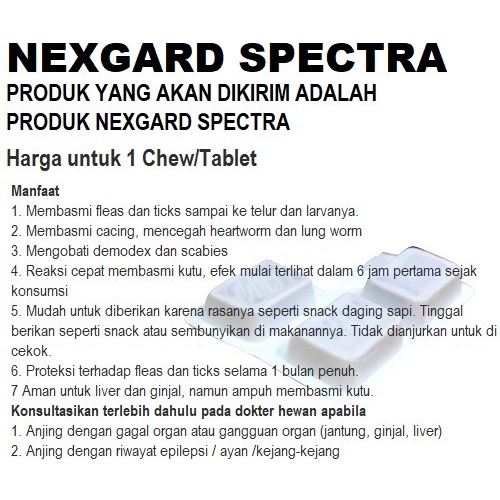 Obat Kutu Anjing Nexgard Harga 1 tablet