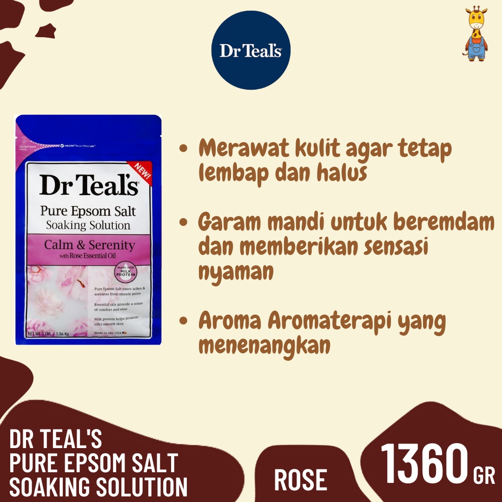 Dr Teal's Pure Epsom Salt Soaking Solution 1.3kg