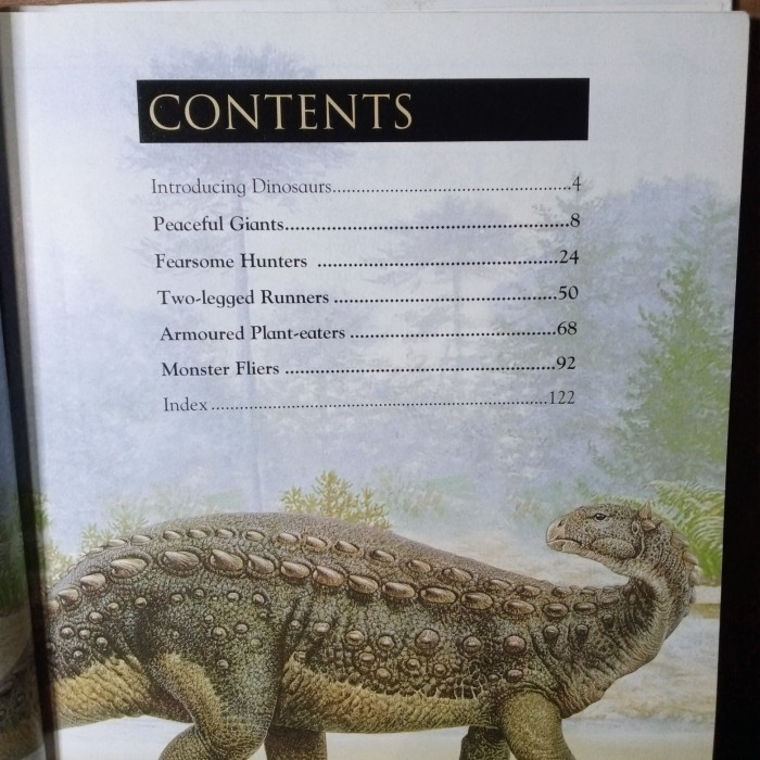 the great book book of dinosaurs bahasa Inggris hard cover 124 hal