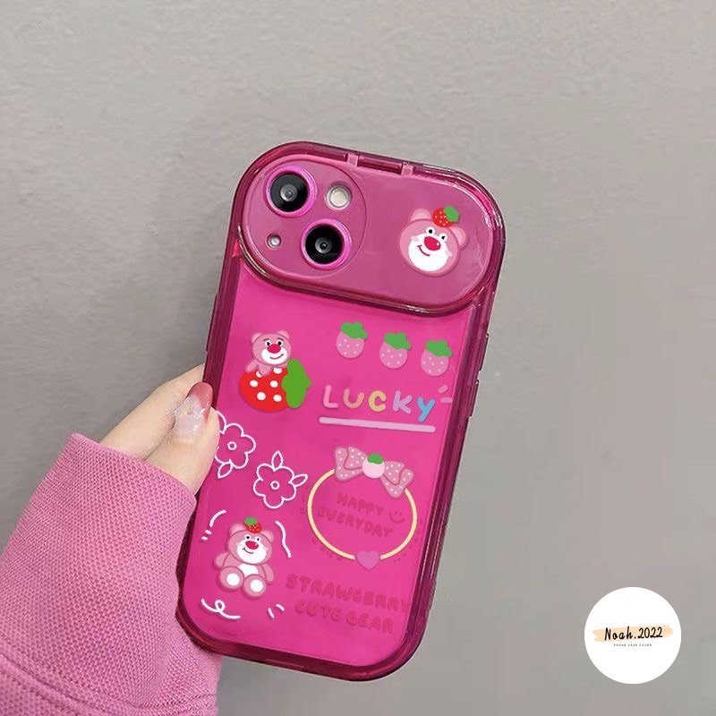 IPHONE Case Losto Alien Kartun Disney Toy Story Lucu Kompatibel Untuk Iphone7 8 Plus 11xr 12 13 14 11 Pro MAX 14 Plus X XS MAX SE 2020 Dengan Ornamen Boneka 3D Flip Make Up Mirror Soft Case