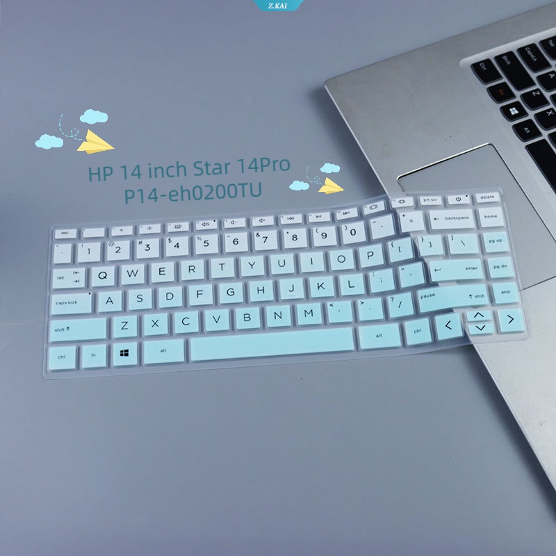 Sarung Pelindung Keyboard Komputer Lembut Dan Nyaman Untuk Model HP 14inch Star 14Pro P14-eh0200TU Film Pelindung Anti Air Silikon Full Coverage Keyboard Film [ZK]